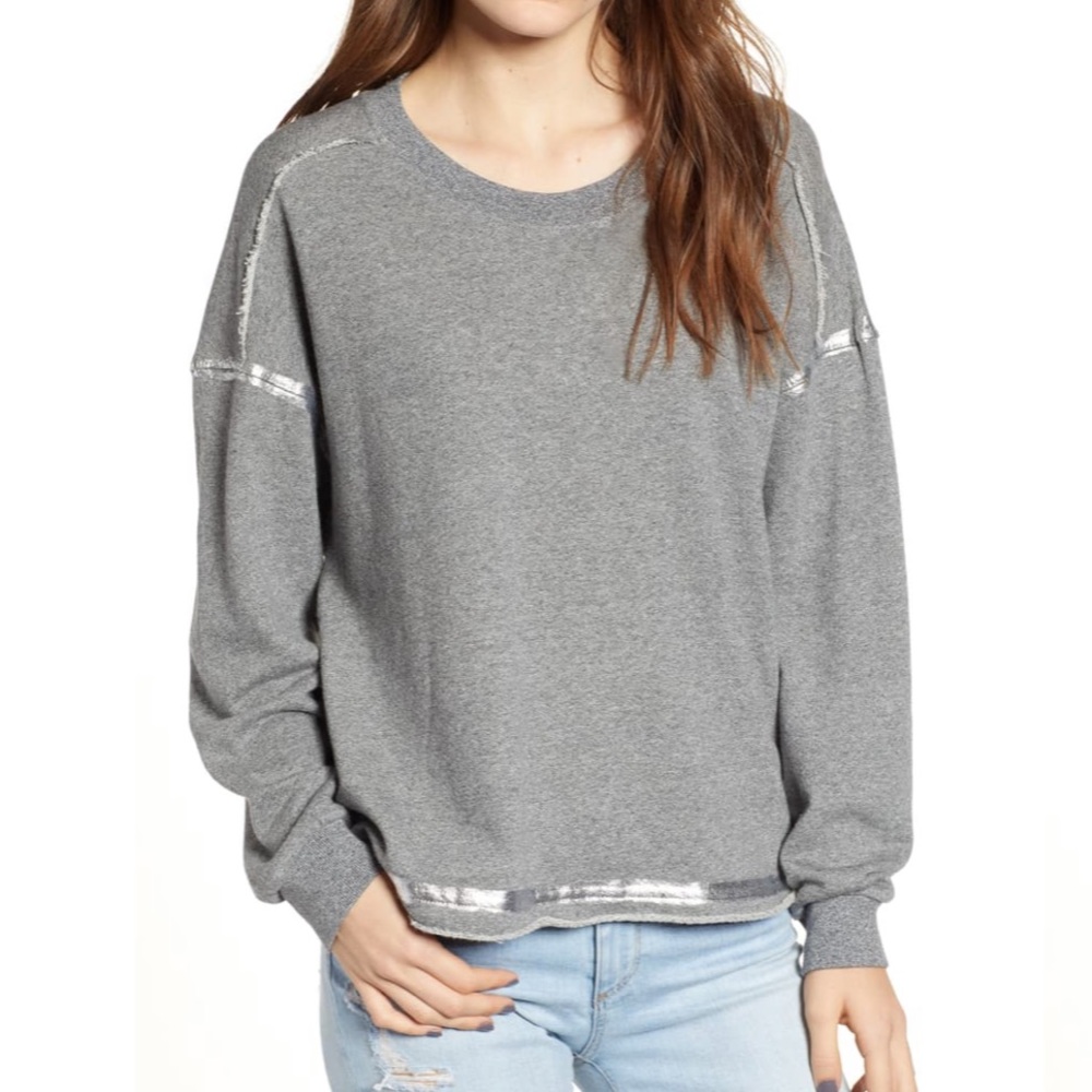 NWT Splendid Luna Gray Sweatshirt Top